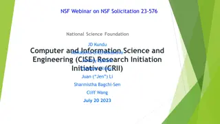 NSF CISE Research Initiation Initiative 23-576 Webinar Highlights