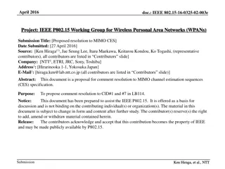 Proposed Resolution to MIMO CES Sequences