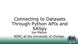 Connect Datasets Python APIs SASpy Walkthrough