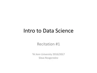 Intro to Data Science Recitation at Tel Aviv University