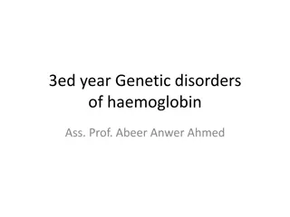 Genetic Disorders of Haemoglobin