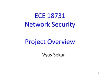Research-Oriented Project in Network Security: Formulating a Research Project and Project Milestones