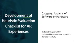Development of Heuristic Evaluation Checklist for AR Experiences