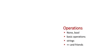 Basic Operations and Types in Python
