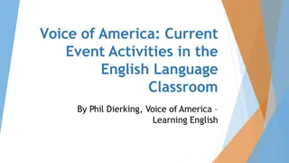 Engaging English Language Classroom with Current Events and Voice of America