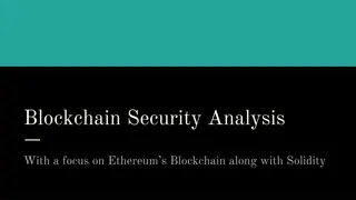 Security Issues in Ethereum Blockchain and Solidity
