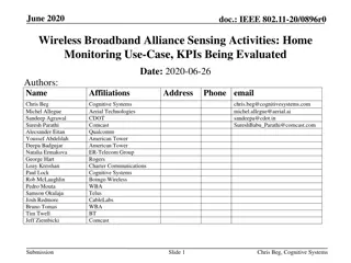 Wireless Broadband Alliance Sensing Activities for Home Monitoring Use-Case