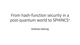 Post-Quantum Security and Cryptographic Hash Functions