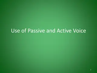 Active and Passive Voice in Writing