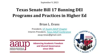 Texas Senate Bill 17: Ban on DEI Programs in Higher Education