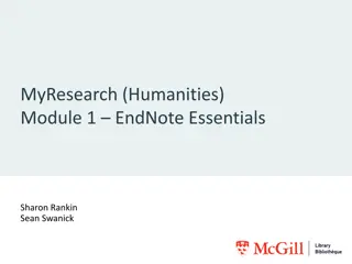 Utilizing EndNote for Efficient Research Management