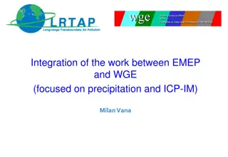 Integration of Work Between EMEP and ICP-IM Milan Vana