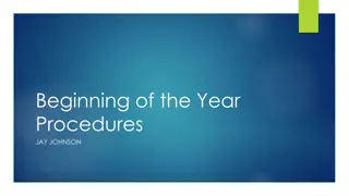 Effective Beginning of the Year Procedures for Student Success