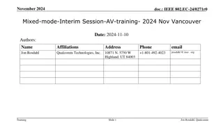 IEEE 802 Mixed-mode Interim Session AV Training 2024