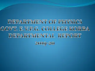 Physics Department at Govt. E.V.P.G. College Korba - Overview and Achievements
