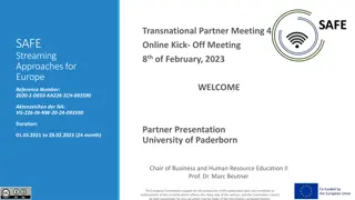 Innovative Streaming Approaches in Safe Online Partner Meeting