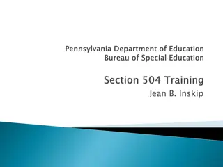 Section 504 and Disability Rights in Education
