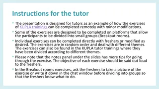 Remote Tutoring Exercises for Engaging and Developing Skills