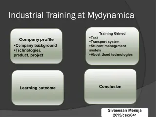 Enhancing Skills Through Industrial Training at Mydynamica