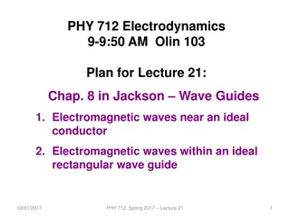 Electromagnetic Waves in Wave Guides and Near Ideal Conductors