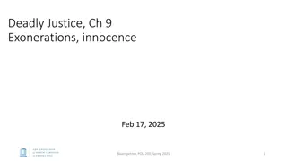 Exonerations and Innocence in the Criminal Justice System