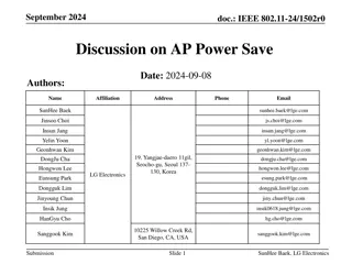 IEEE 802.11-24/1502r0 Discussion on AP Power Save in September 2024