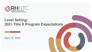 Title X Program Expectations in 2021
