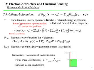 Electronic Structure and Chemical Bonding in Quantum Mechanics