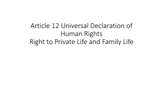 Evolution of Human Rights: Private Life and Family Rights Today