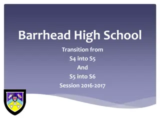 Barrhead High School Transition Guide for S4 to S6 Session 2016-2017