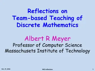 Team-Based Teaching of Discrete Mathematics by Albert R. Meyer