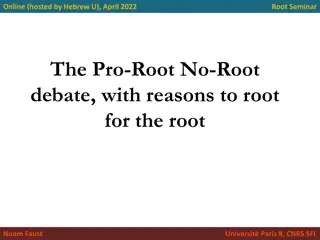 Debate on No-Root Approach in Linguistics Seminar