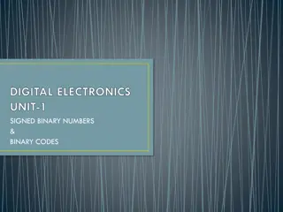 Signed Binary Numbers and Binary Codes in Digital Electronics