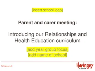 Introducing Relationships and Health Education Curriculum at [School Name] in Haringey