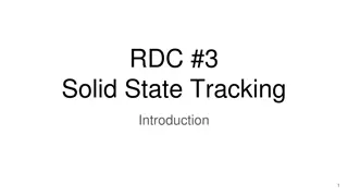 Solid State Tracking Introduction and RDC3 Sessions Overview