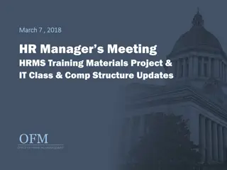 HRMS Training Materials Project Update and IT Activities Overview
