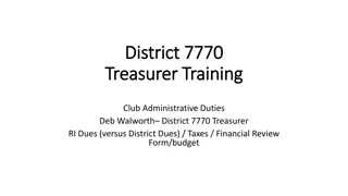 Treasurer Training and Invoices: Rotary International Dues Overview