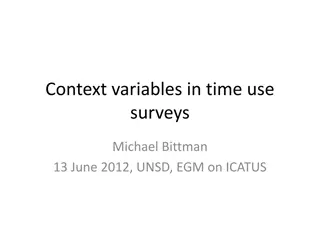 Time Use Surveys: Key Elements and Trends Revealed