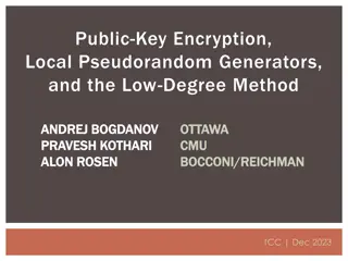 New Concepts in Public-Key Encryption and Pseudorandom Generators