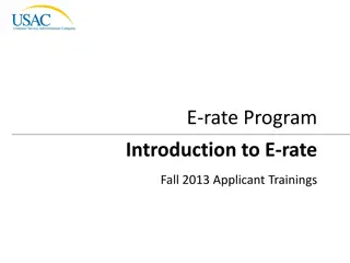 The E-rate Program and Application Process