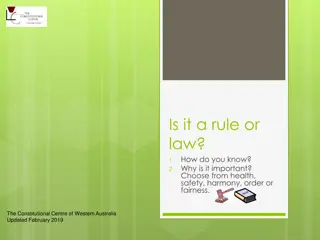 Rules and Laws for a Better Society