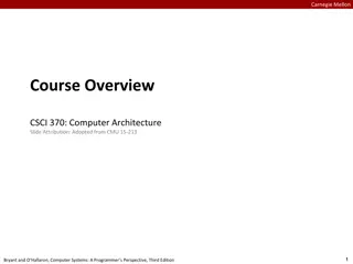 Computer Architecture and Arithmetic Realities at Carnegie Mellon