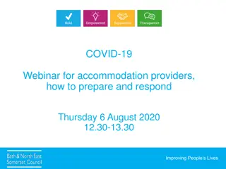 Webinar for Accommodation Providers: Becoming COVID-Secure and Responding Effectively