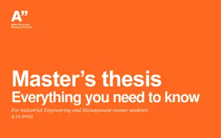 Master's Thesis Guide for Industrial Engineering & Management Students