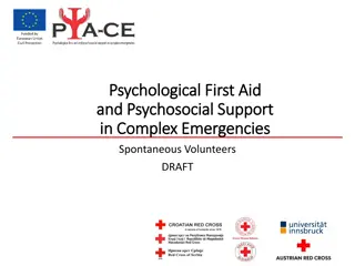 Psychological First Aid and Safety Guidelines for Volunteers in Emergencies