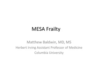 Novel Frailty Biomarkers in Older Adults