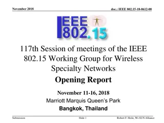 IEEE 802.15 Working Group Meeting Highlights in Bangkok