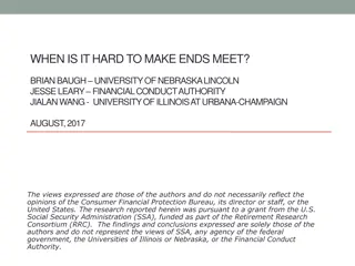 Challenges of Making Ends Meet: Income Timing and Financial Behavior
