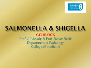 Salmonella and Shigella Infections: Pathogenesis, Clinical Features, and Management