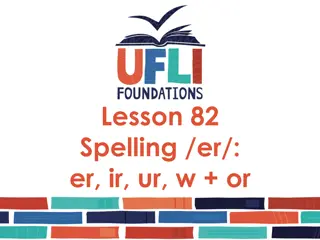 Mastering Spelling Patterns with /er/, /ir/, /ur/, /w/, and /or/